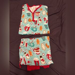 Like New Little Sleepies Set Christmas 2024 Pajamas S